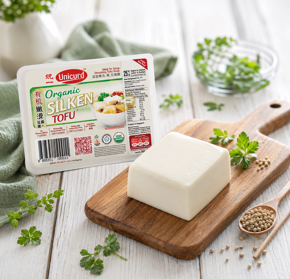 Unicurd Organic Silken Tofu 🌿