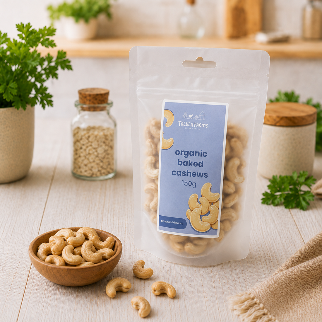 Talula Farms Baked Organic Cashews 🌿