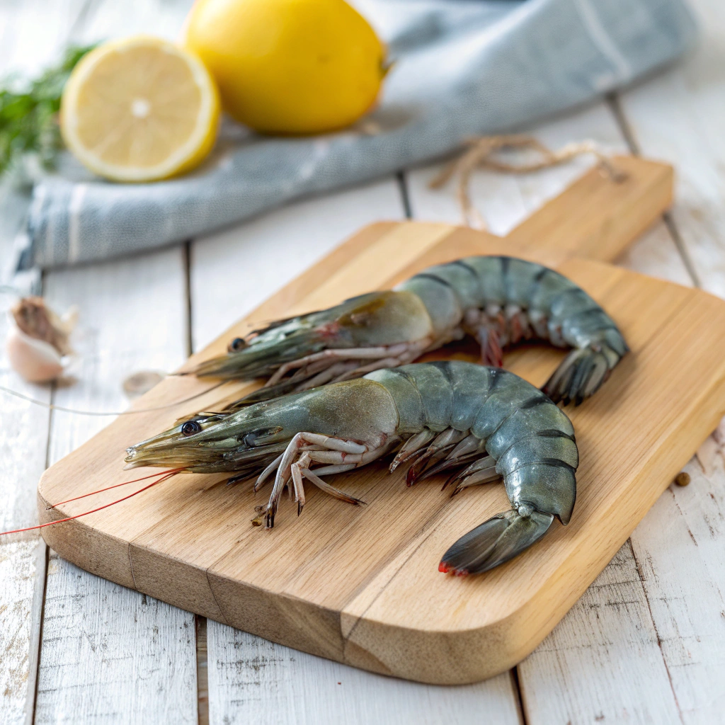 Organic Black Tiger Prawn, Raw, Peeled, tail-on, 500g
