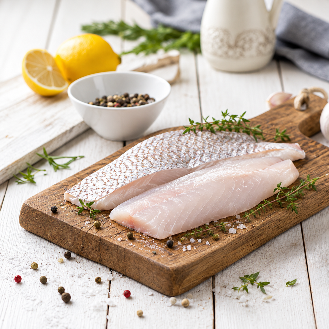 Wild-Caught White Snapper Fillet - Skin On, Pin Bone Out 🛒